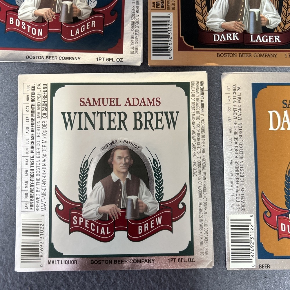 Sam Adams Boston Lager Beer Bottle Labels Lot of 32 Variety Collectible Homebrew - Picture 6 of 7